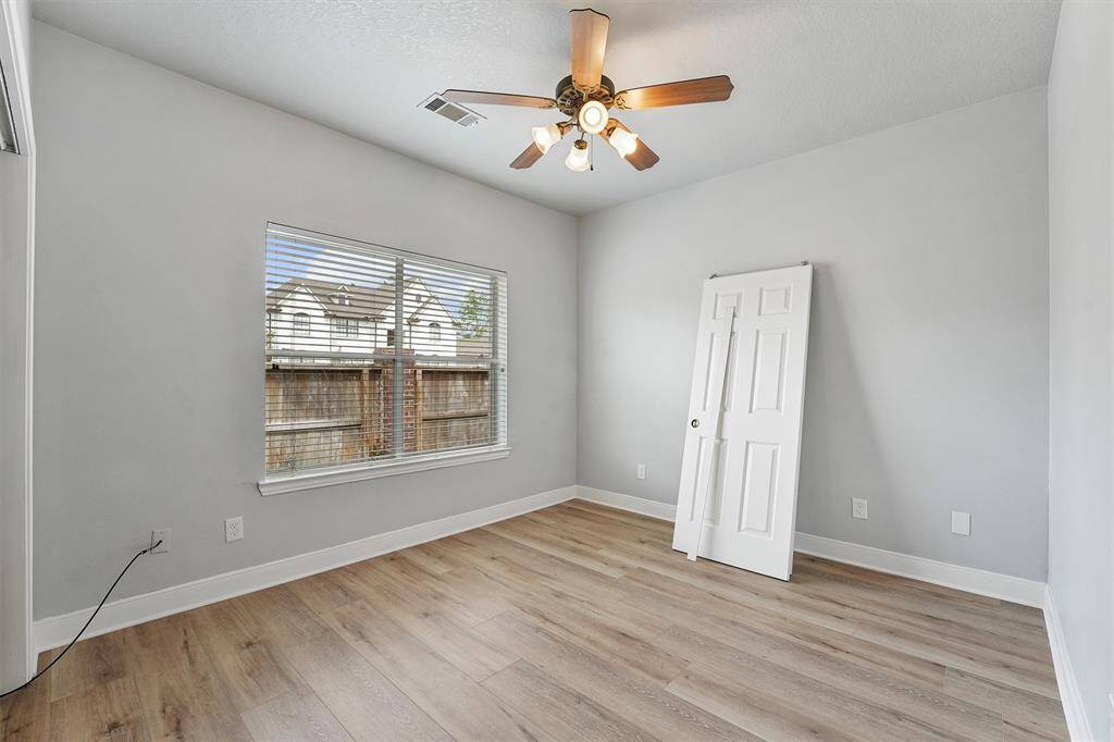 Covered patio off family room with French doors