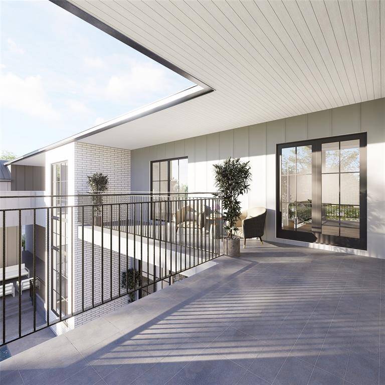 Upstairs level with two terraces offers a luxurious and elevated experience