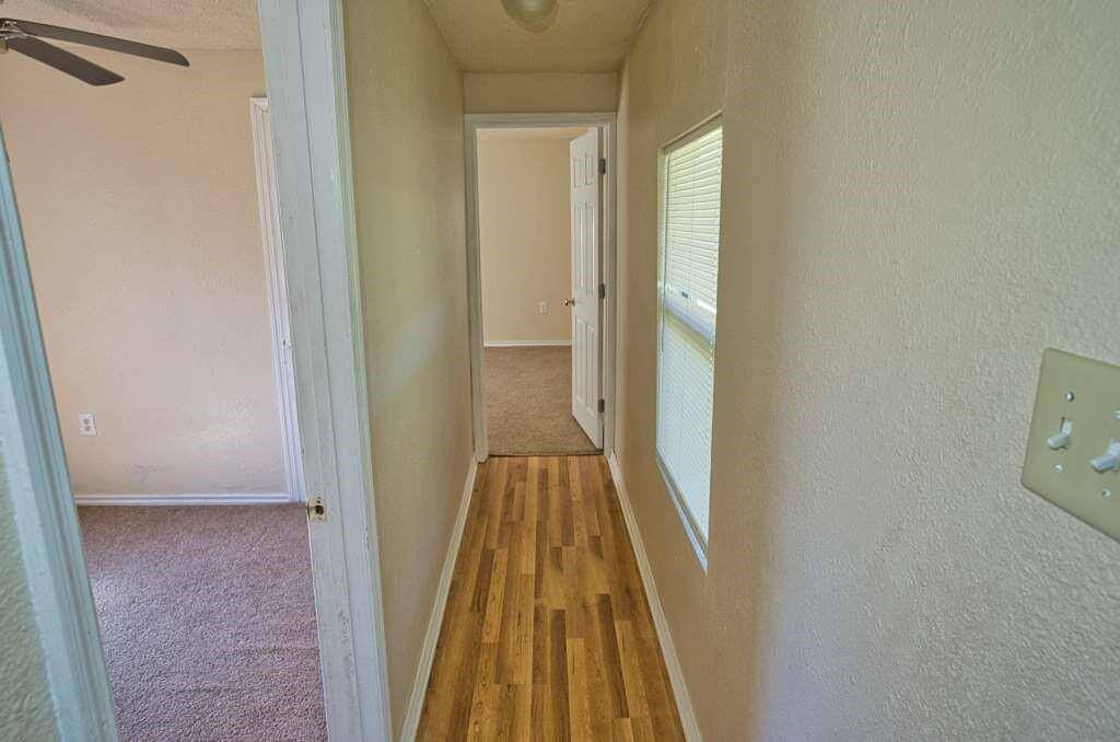 Hallway leading to the two bedrooms