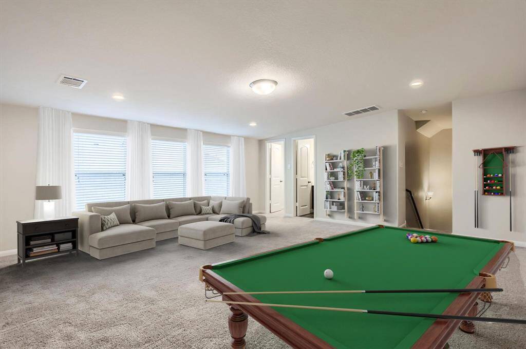 Floor 2 - Game room virtually staged