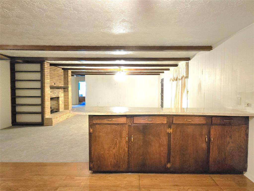 View from dining area bar into living area
