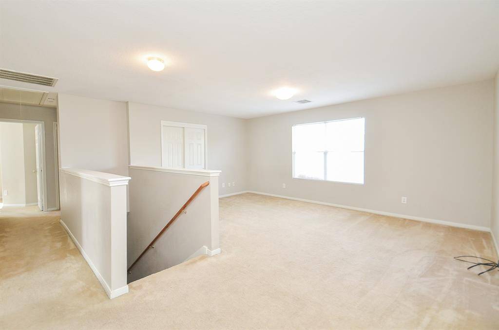 This game room is so big and it has a closet for easy organization of game/blankets or whatever you need.