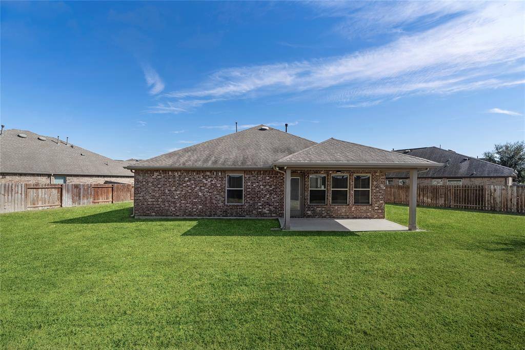 Covered back patio.