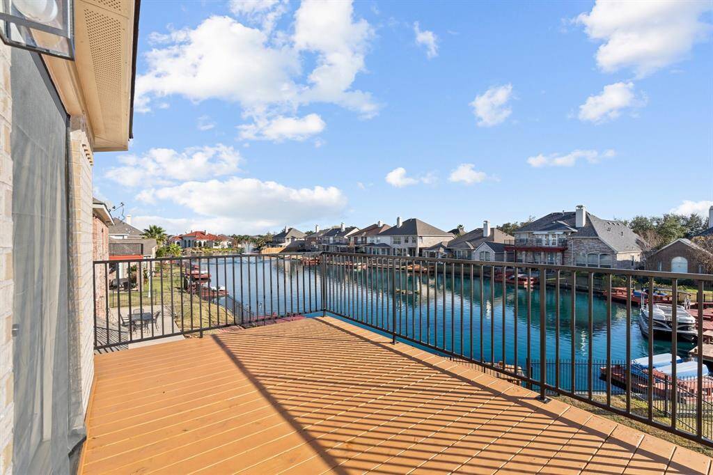 Breathtaking view of the water from the upstairs balcony off the second floor game room.