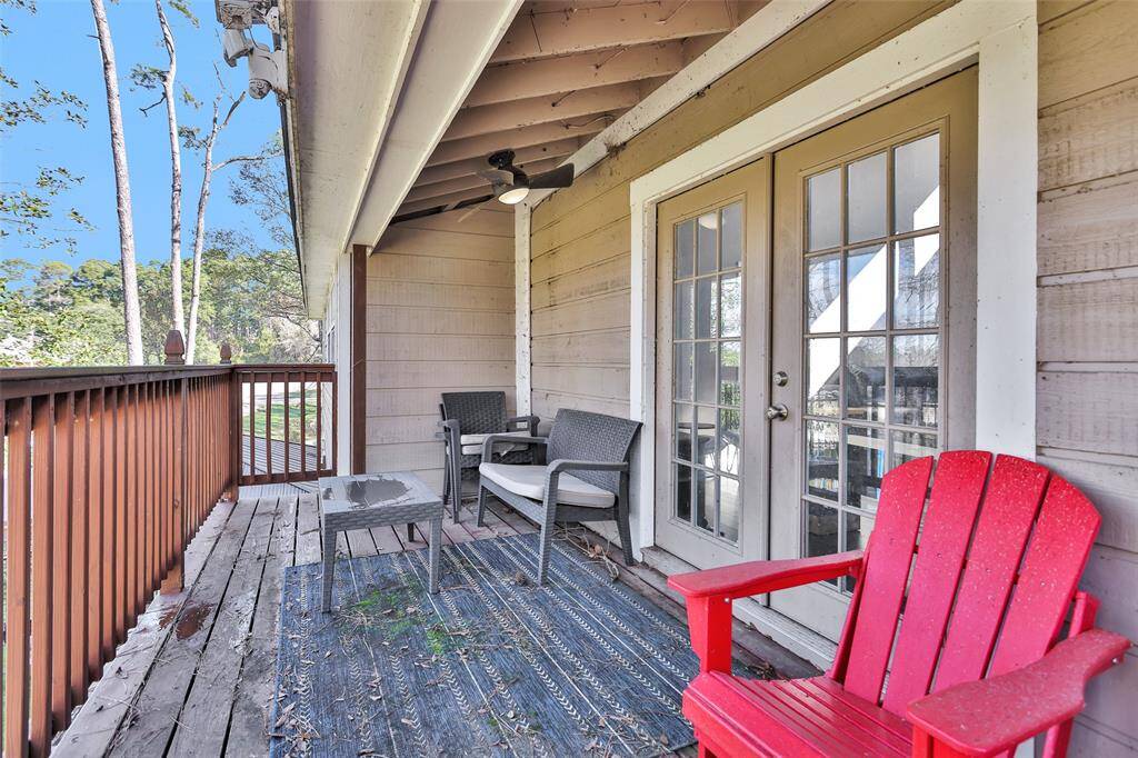 Balcony off the upstairs family room.