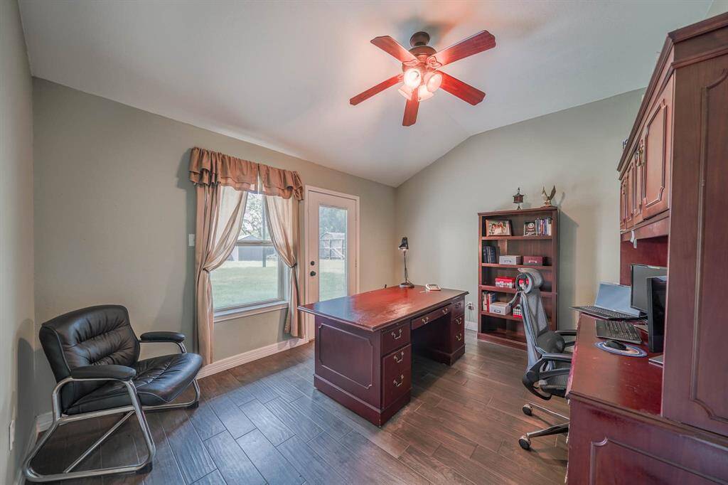 3rd Bedroom set up as a second home office. Has walkin clothet.