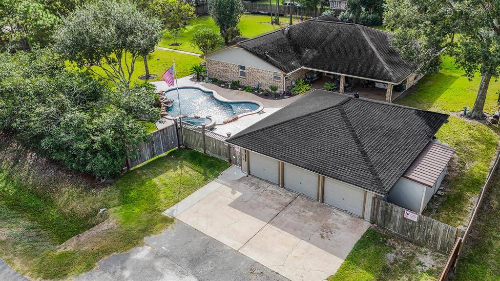 3 Car Detached Garage with lean-to for pool equipment