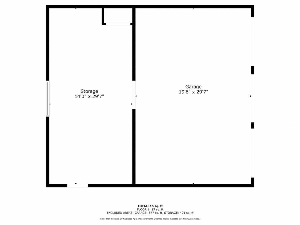 3 Car Garage - with 15x30 worksop!