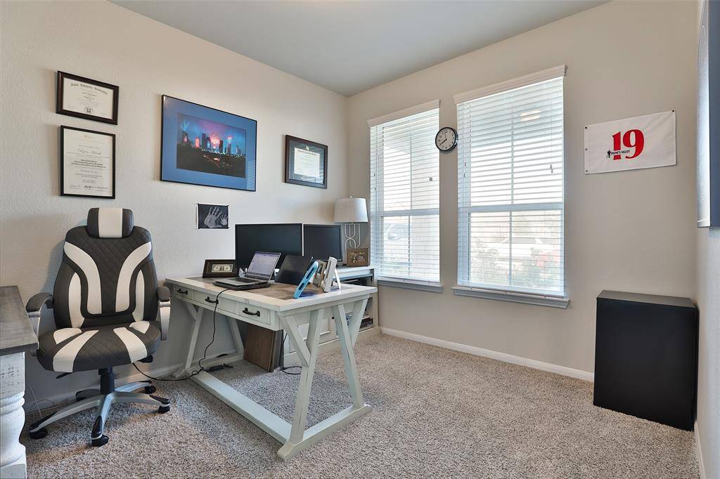 Work from home? No problem—this versatile hybrid space provides the perfect opportunity to design your own personal retreat or productive workspace.