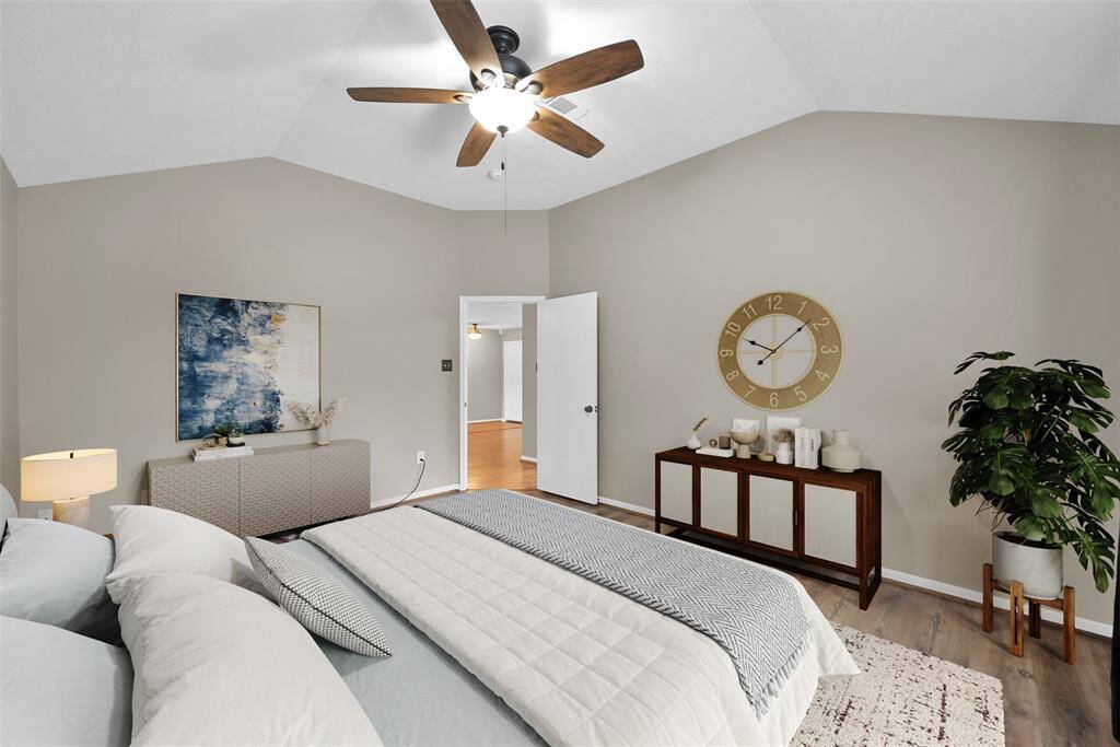 Primary bedroom virtually staged