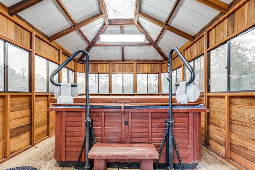 Exterior cabana with fully functioning spa