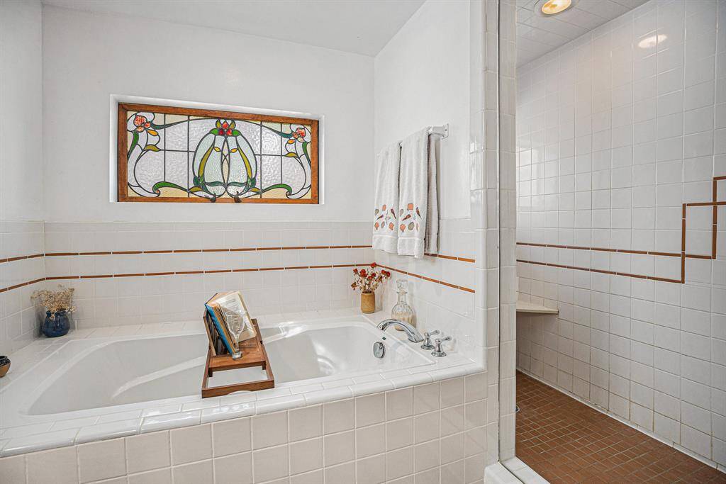 Primary Bathroom Tub and shower