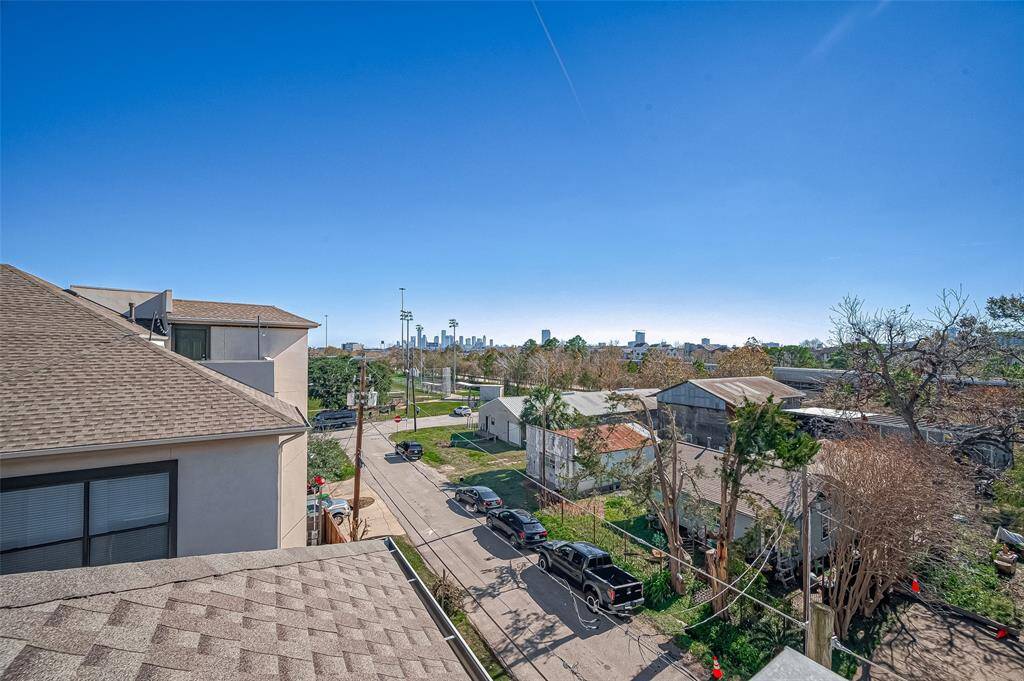 VIEW FROM 4TH FLOOR PRIVATE TERRACE OVERLOOKING DOWNTOWN HOUSTON