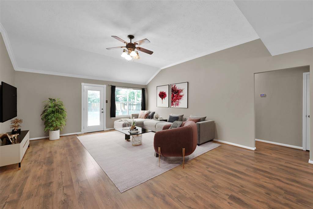 Living room virtually staged