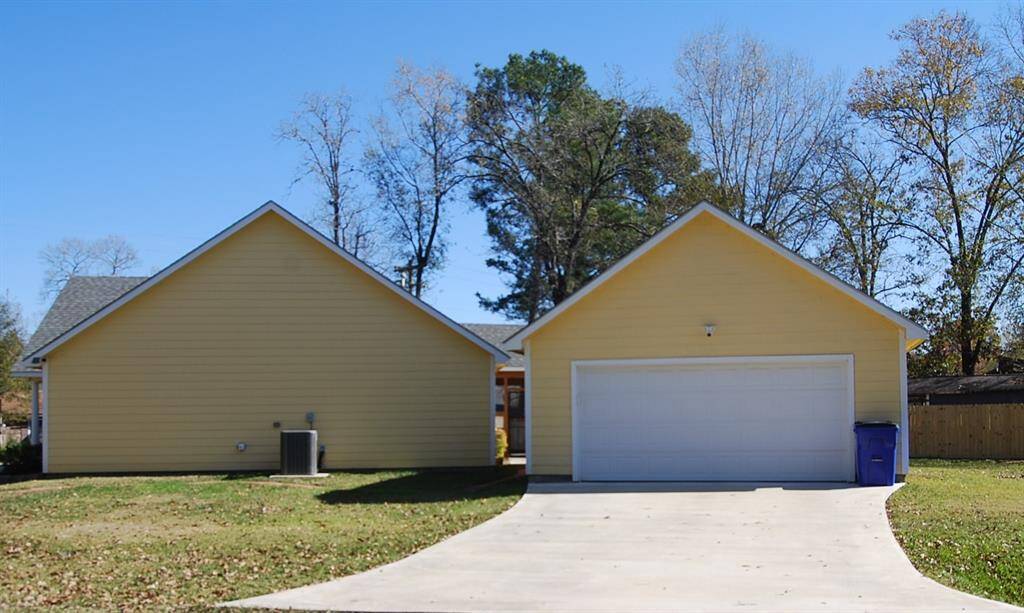Garage with driveway