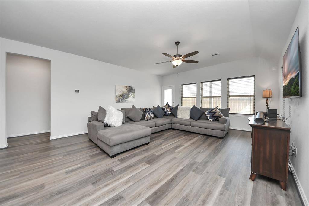 Living Area, back yard exit door.