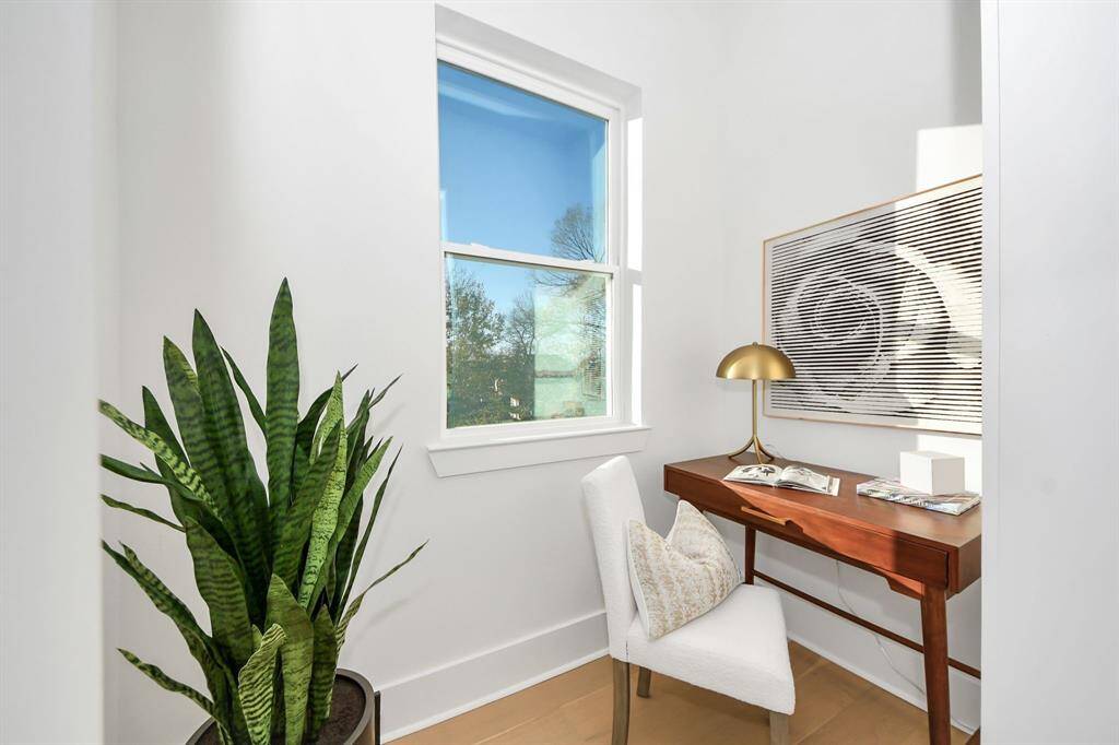 Primary suite nook:private study area, working space, reading space + more. Perfectly fitting your desk.