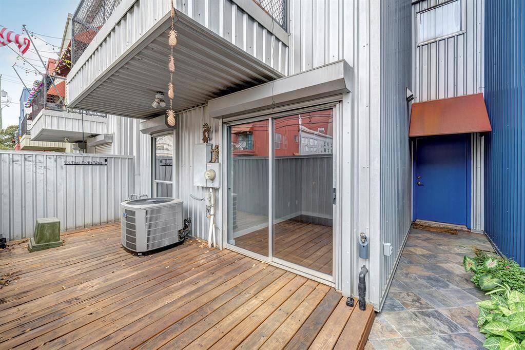 Relax and enjoy a cup of coffee on this large secluded patio/deck located on the first floor.