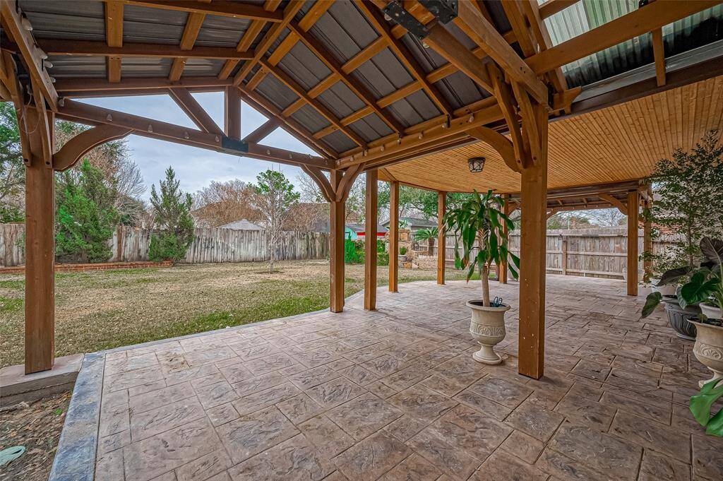 Large covered patio