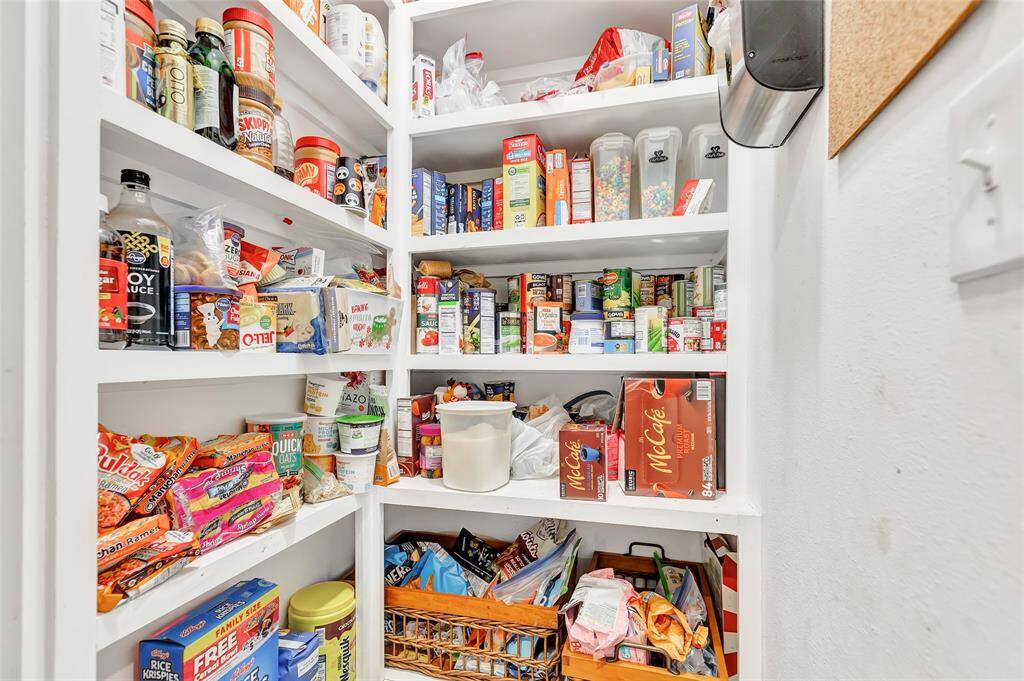 Large pantry.