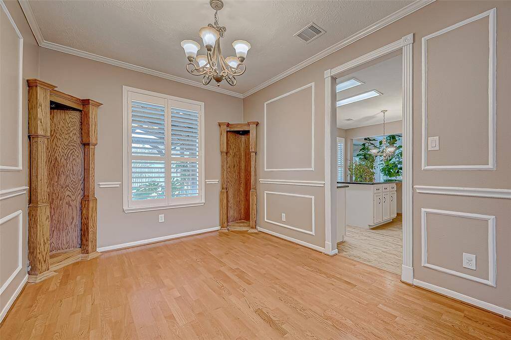 Formal dining & the kitchen the the right