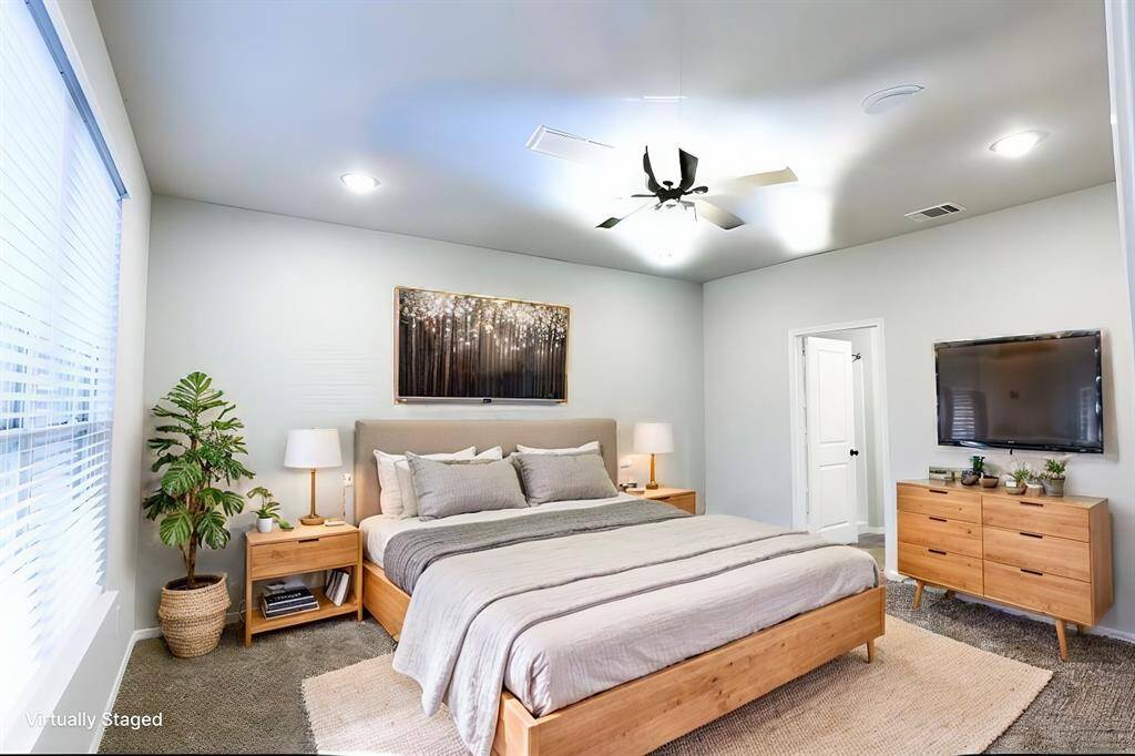 Master Bedroom. Photo Virtually Staged.