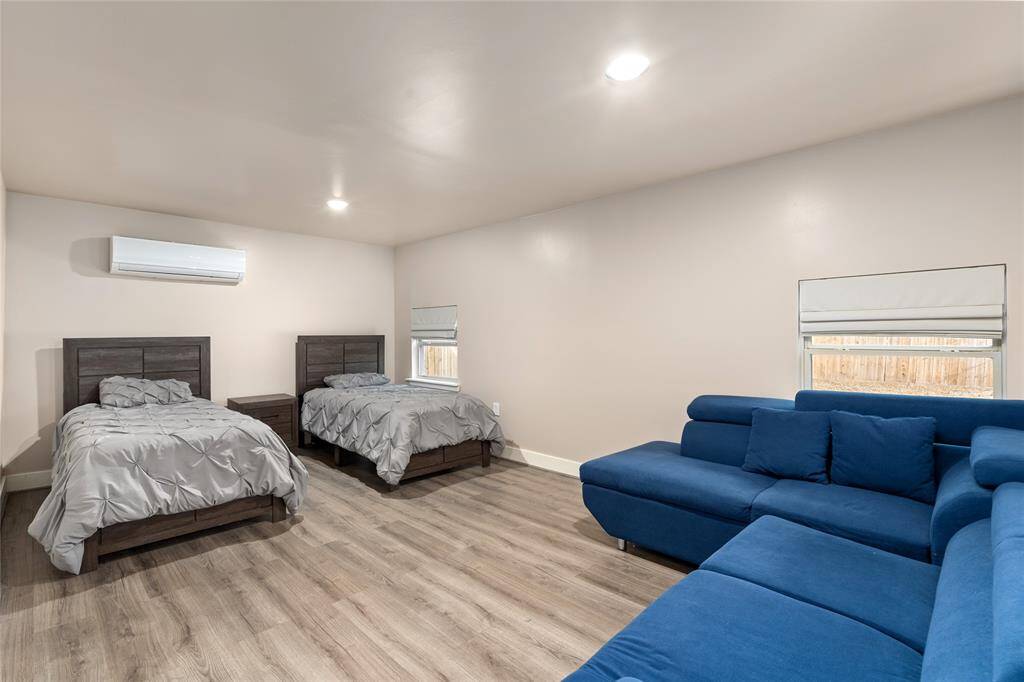 The living quarters is conditioned with a mini Split AC unit.