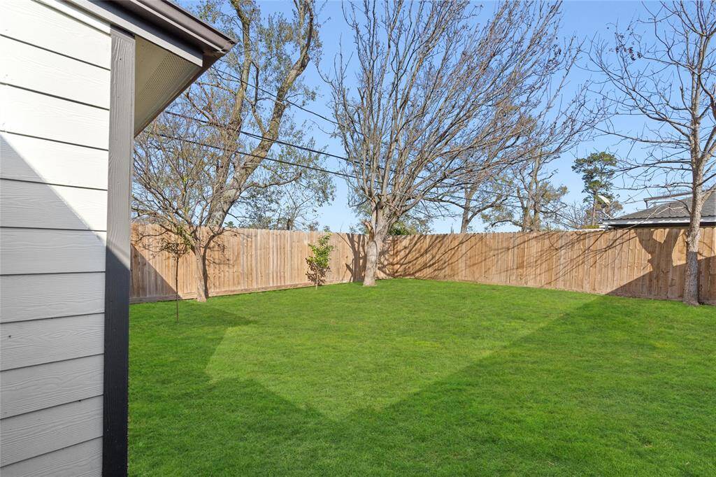 The backyard has space for some storage if needed