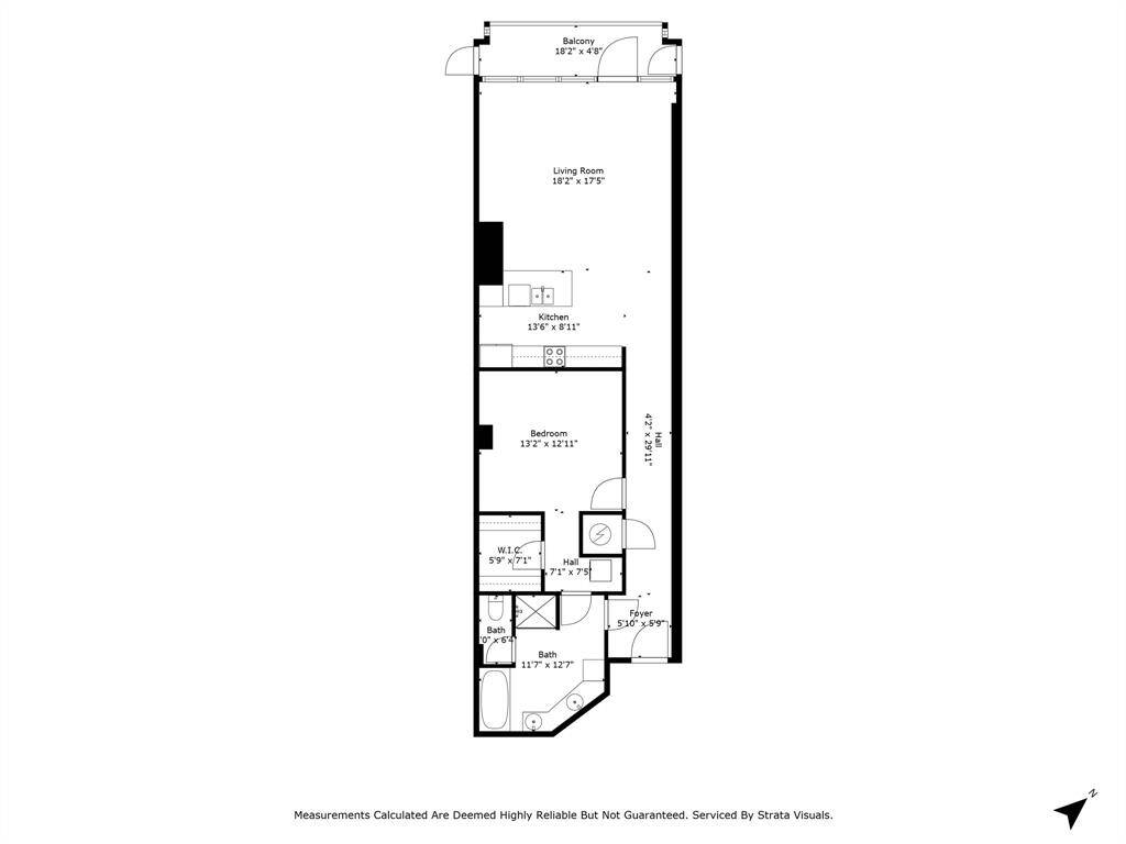 The floor plan of unit 906.
