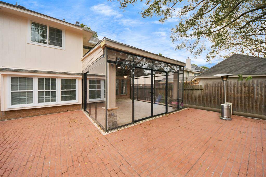 Enclosed Patio with Sliding Door