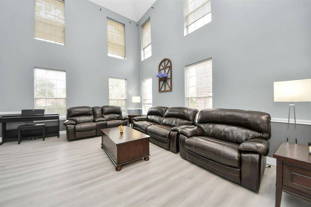 Family Room with High Ceilings