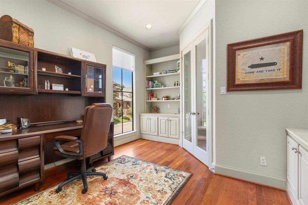 Another View of the Office Area with additional Built-in Book Shelving.