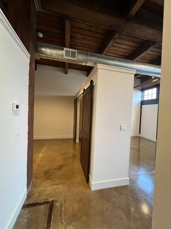 Bedroom to the left, living rm to the right