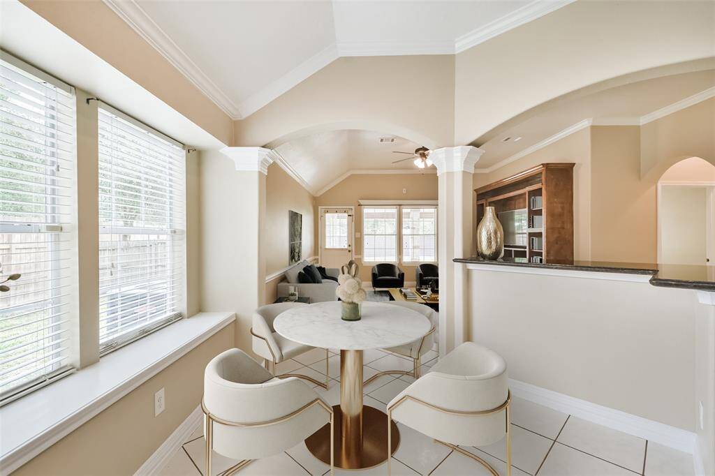 Breakfast area looking into the living room