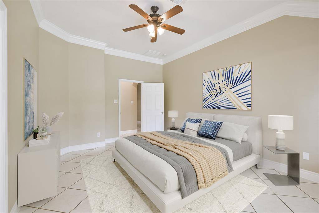 Primary bedroom features a private en-suite bath