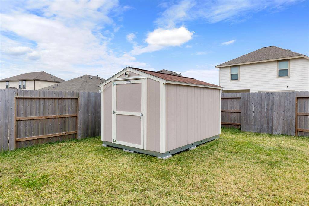 Shed stays with the home.