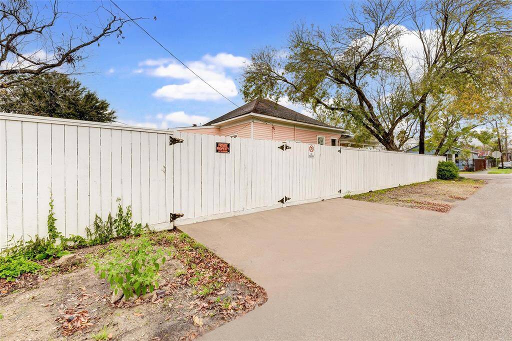Fenced in backyard (view from Campbell St)