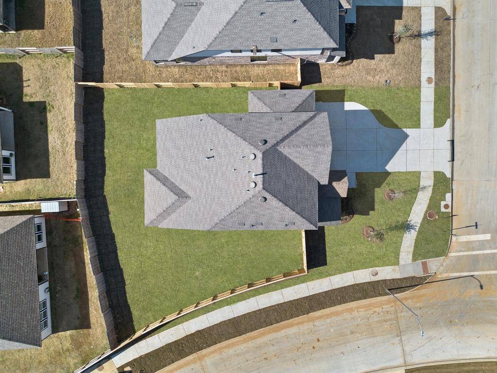 This aerial view of your home shows the amazing view of your lot.