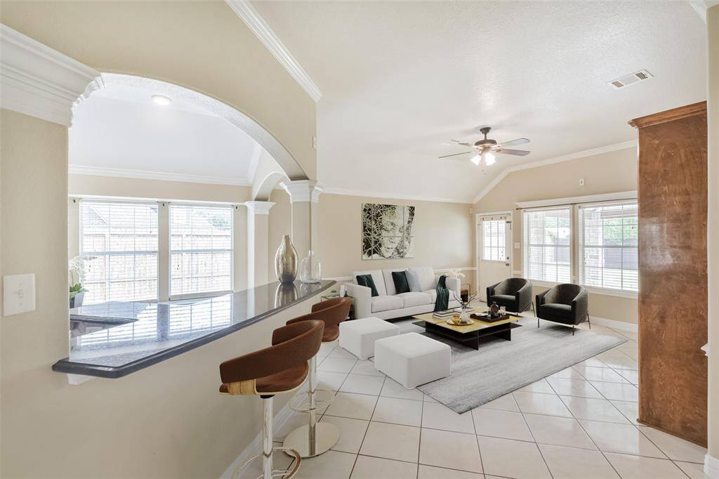 Kitchen is open to the living room