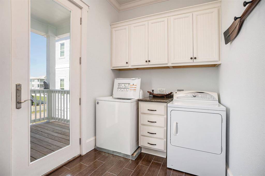 Enjoy the covered deck off the laundry room