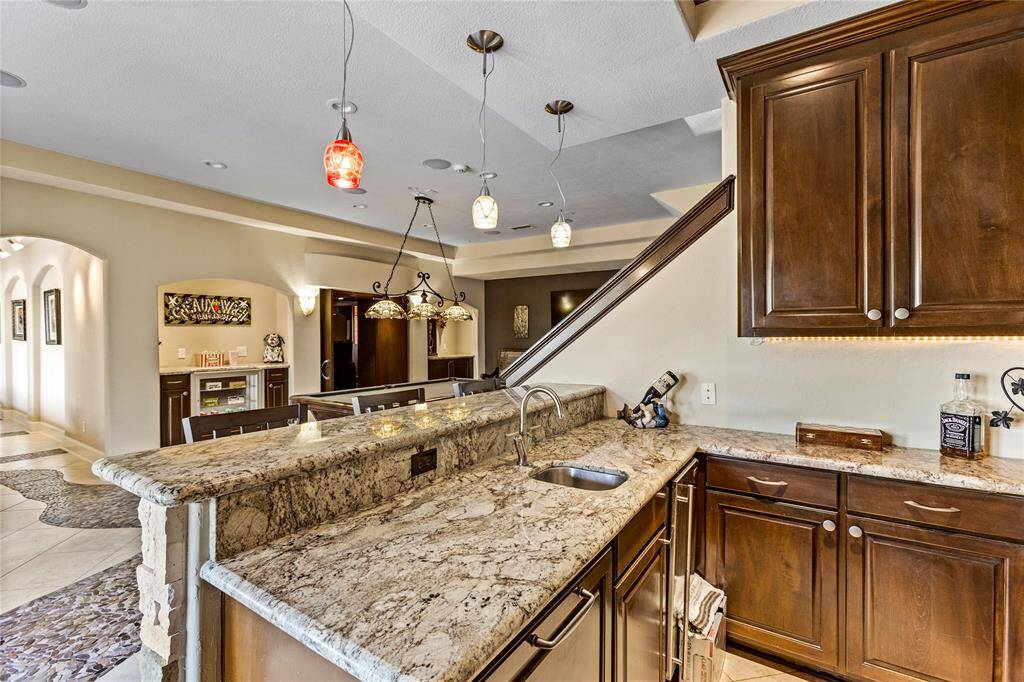 Fully equipped wetbar! Sink, beverage fridge and dishwasher!