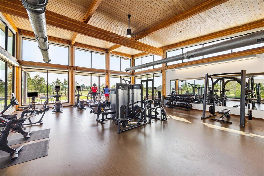 View of the fitness center.  Plenty of uncrowded space and great views of the outdoors while working out.