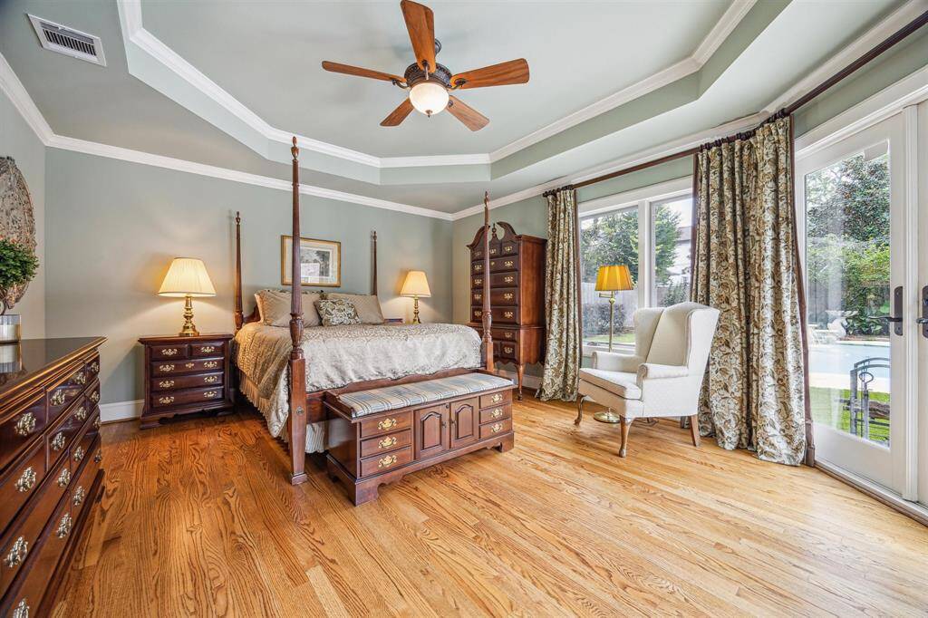 Bedroom #2 was the original primary bedroom that's now been renovated to be another large bedroom for guests. Full bathrooom is private to this bedroom.