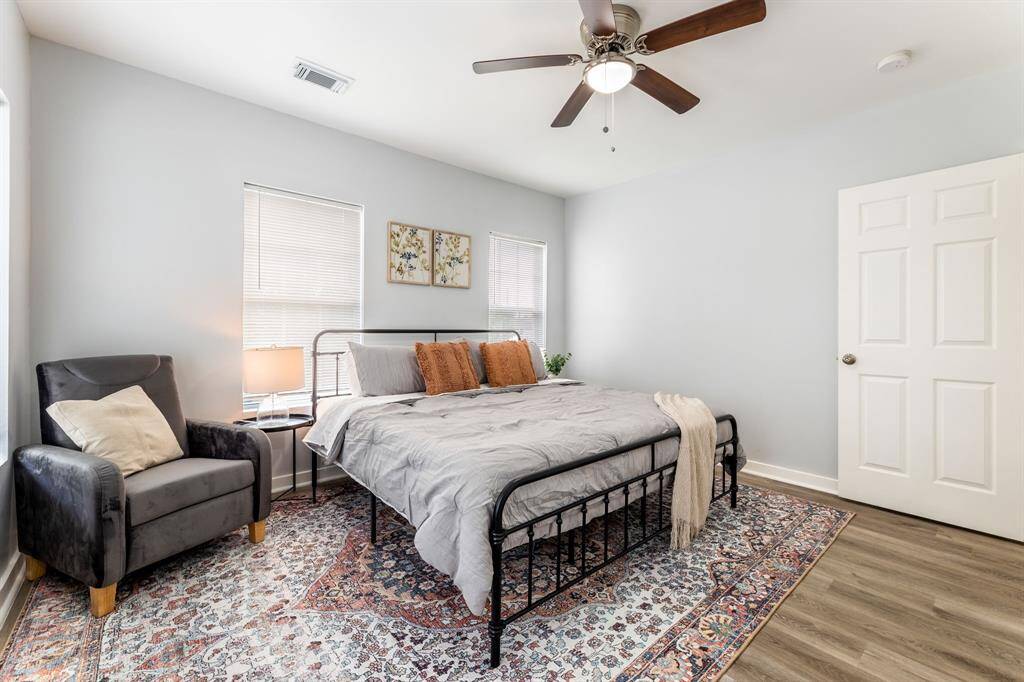 home was staged for photos. Currently unfurnished.