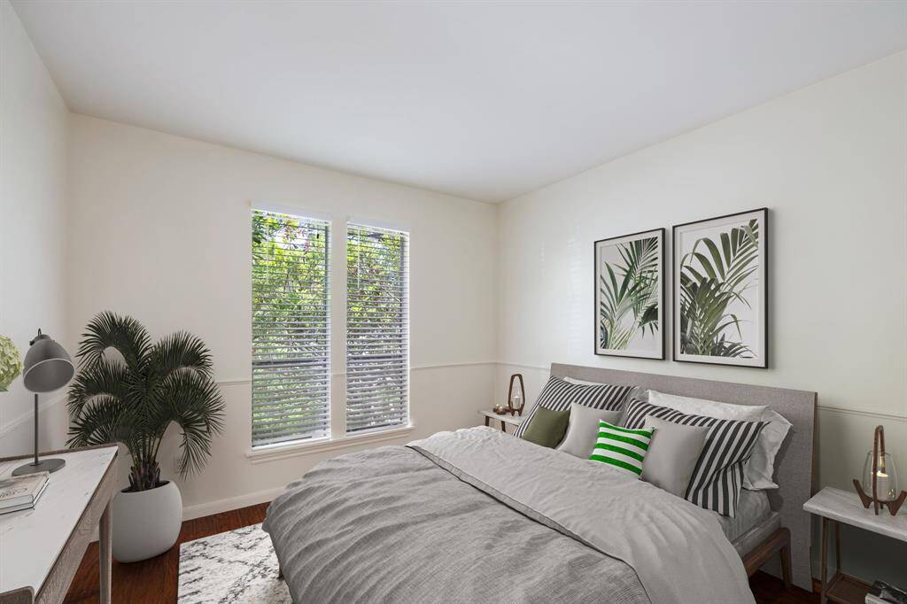 Third bedroom or office digitally staged.