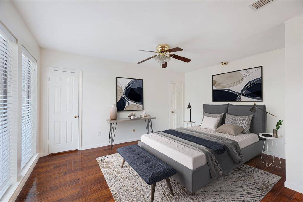 Primary Bedroom digitally staged
