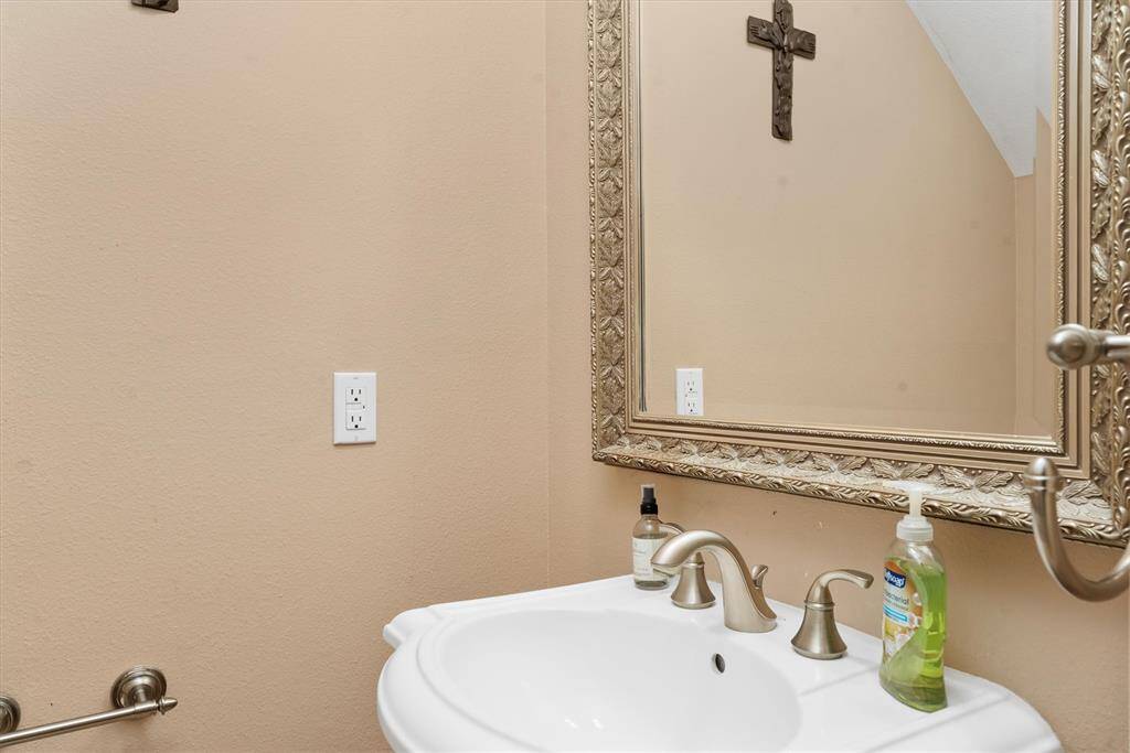 Downstairs powder room.