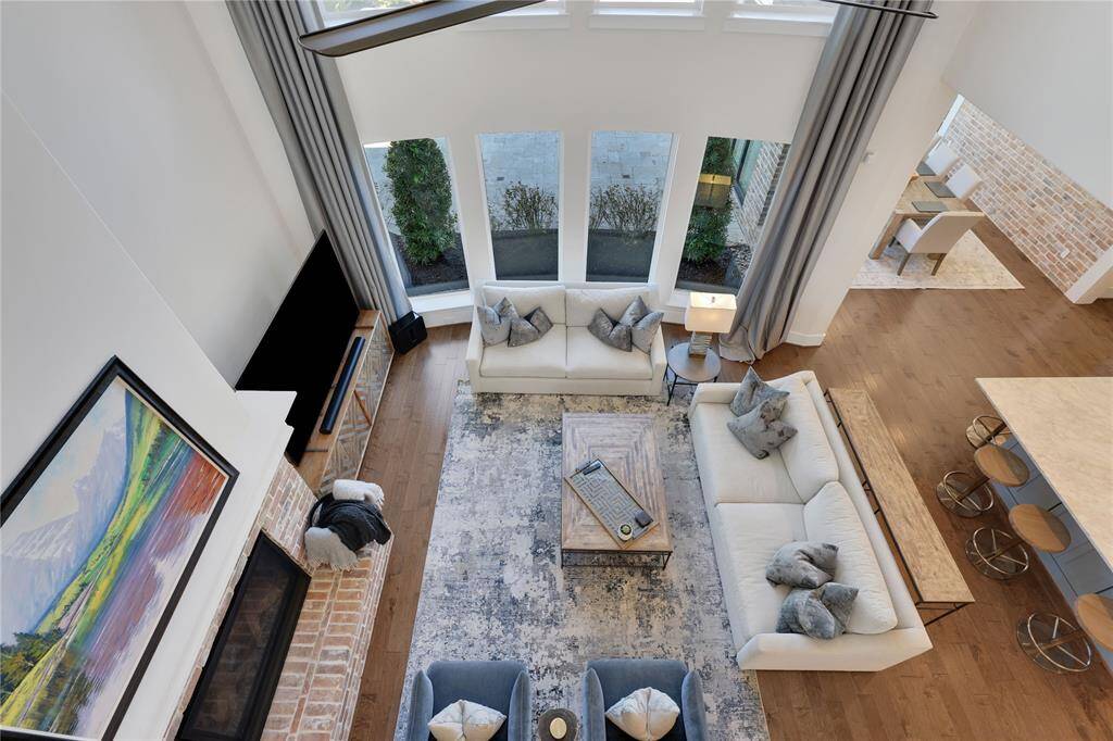 View of family room from cat walk