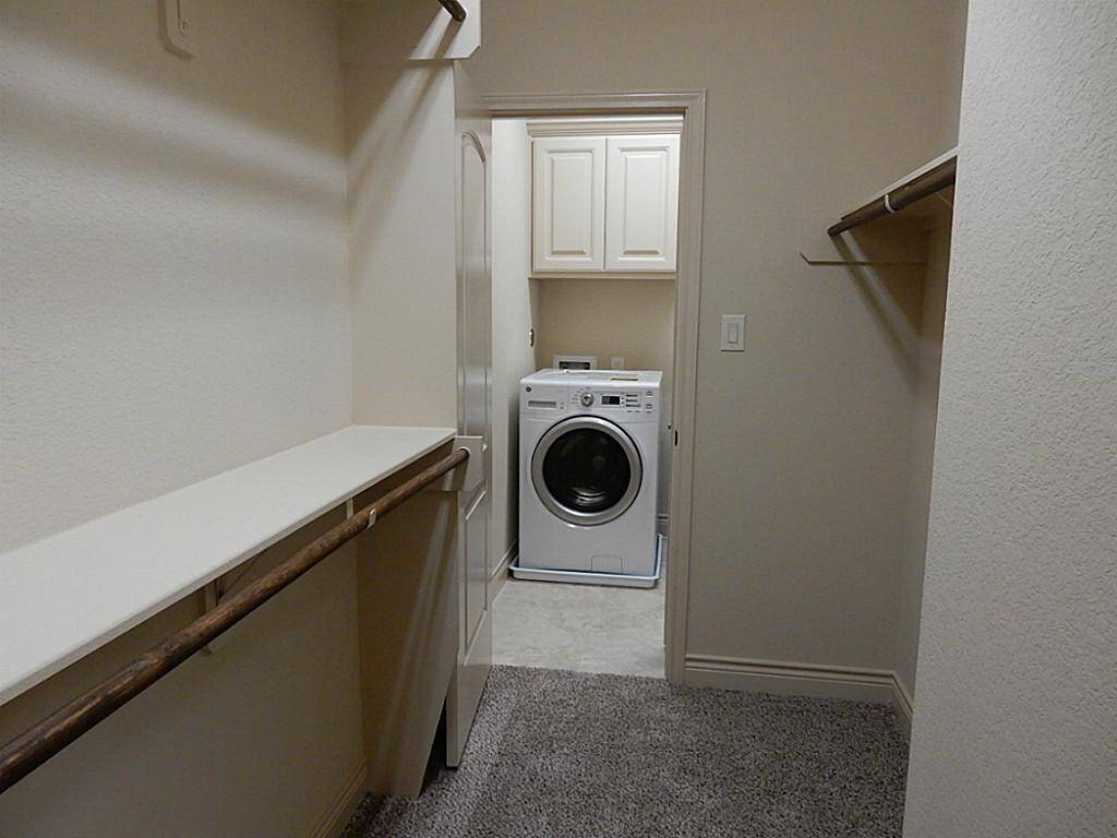 Master Closet opens to Laundry Room