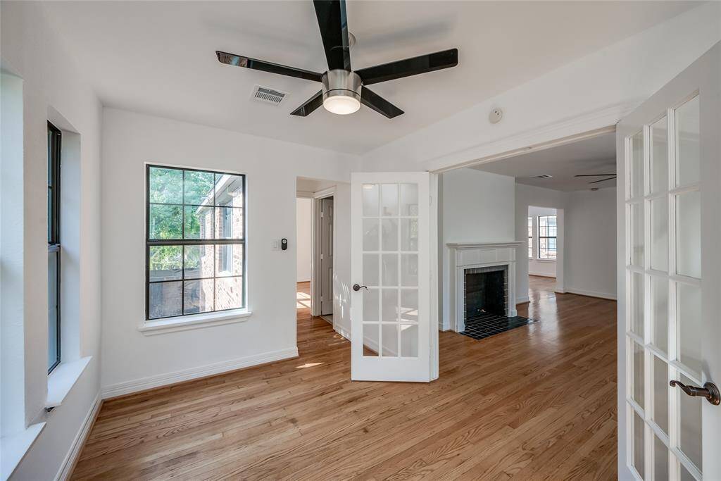 The home office on the 2nd floor with a hallway leading to one bedroom and bath.